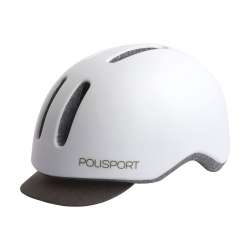 Casque Vélo Polisport Commuter Blanc/Gris Avant