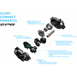 Moteur Pédalier Shimano EP8 Vu détaillée