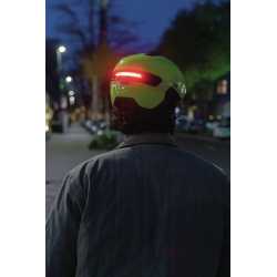 Casque ABUS HUD-Y Green On Rider Night