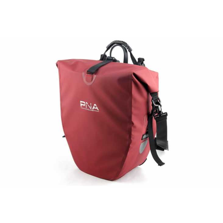 Sacoche Latérale Étanche PNA pour Porte-Bagages Vélo Rouge Bordeaux Side