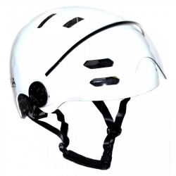 Casque de vélo urbain avec visière PNA Cycling Blanc Côté