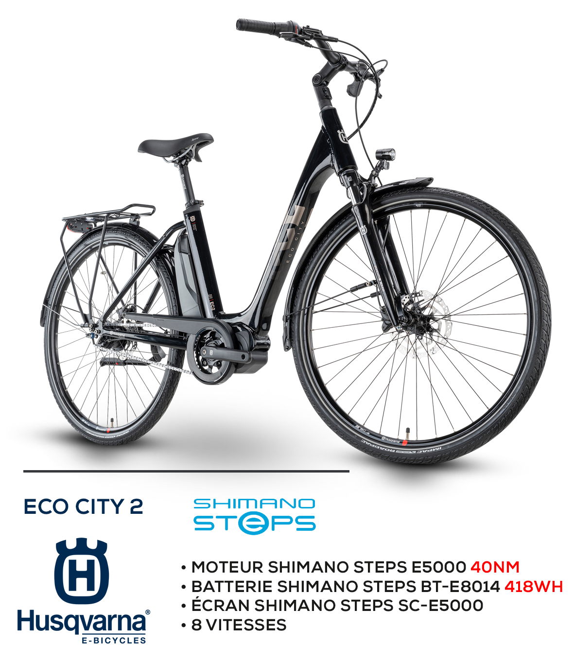 Vélo électrique de ville Eco City 2 Husqvarna