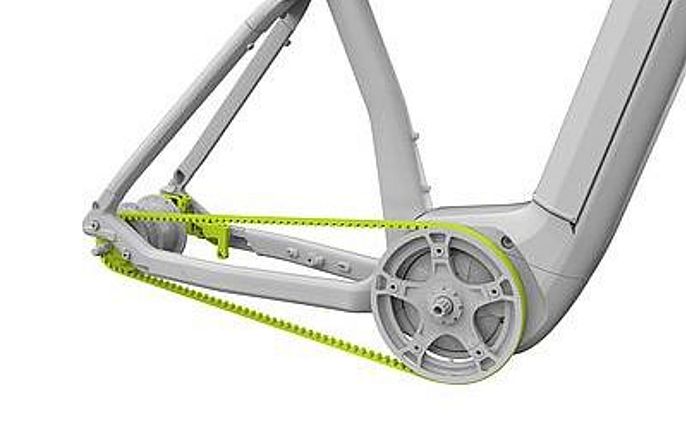Une transmission en courroie carbone (Gates Carbon Drive)